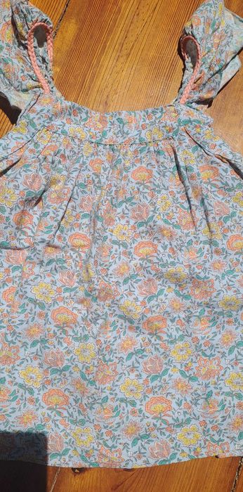 Top alças florido Kiabi 12 anos