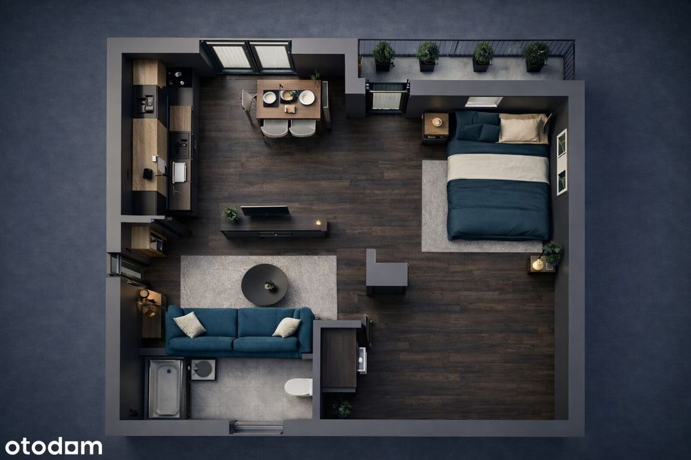 Sprzedam 1 - pokojowe Skawina - Balkon