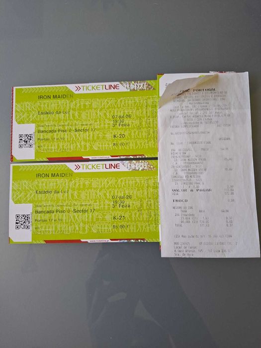 BILHETES IRON MAIDEN - Lisboa 07 Julho 2026