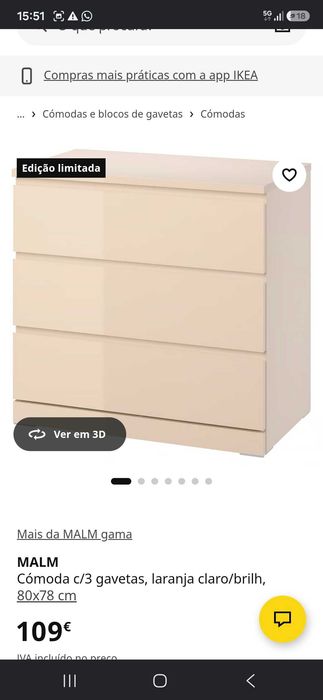Cômoda Malm Ikea
