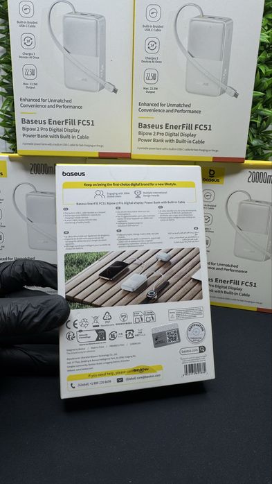 Свежая партия павербанк Базеус 20000 mAh Baseus Bipow 2 22.5 w