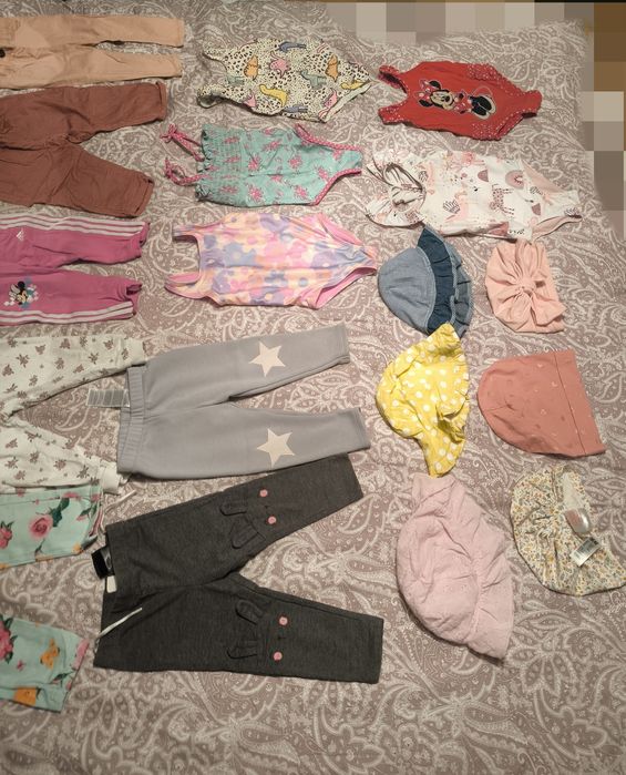 Karton ciuszków dla dziewczynki 80/86