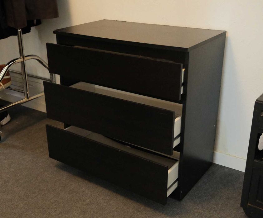 Cómoda com 3 gavetas MALM IKEA