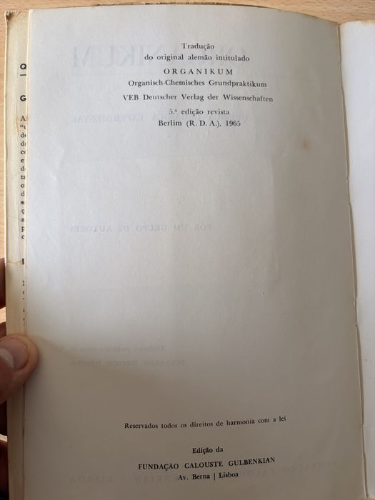 Organikum Química Orgânica Experimental