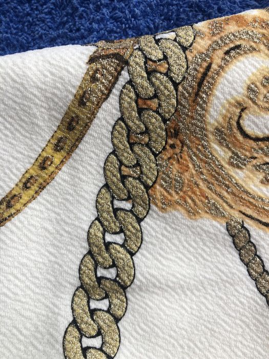 Stylowa Koszulka Zara Basic – Wzór Baroque / Chain Print – Rozmiar L