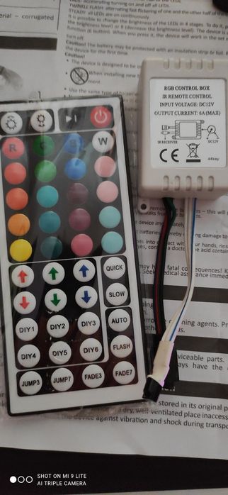 Sterownik do led RGB uniwersalny 5v+pilot do led 44 przyciski