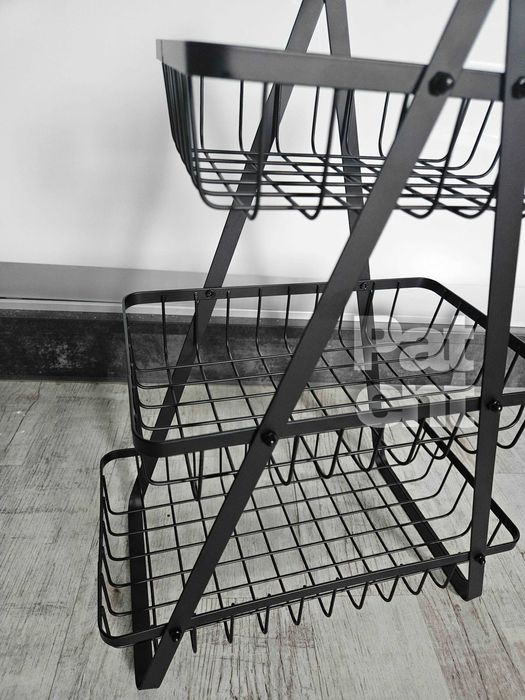 Stojak z koszykami na owoce warzywa do kuchni akcesoria 3 poziomy