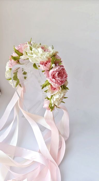 Обруч з квітами із фоамірану