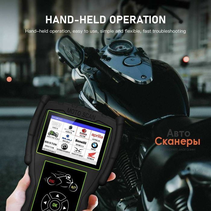 Диагностический адаптер JDiag M100 Pro +тестер v12 (для мотоциклов)