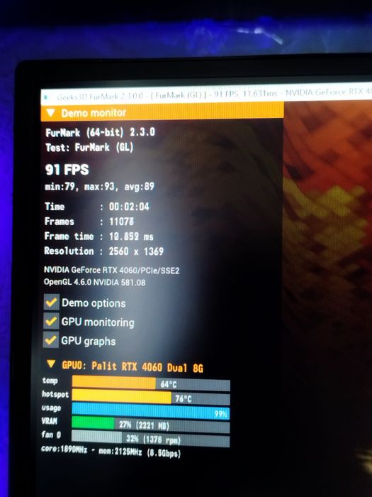 Відеокарта Palit RTX 4060 8GB OC