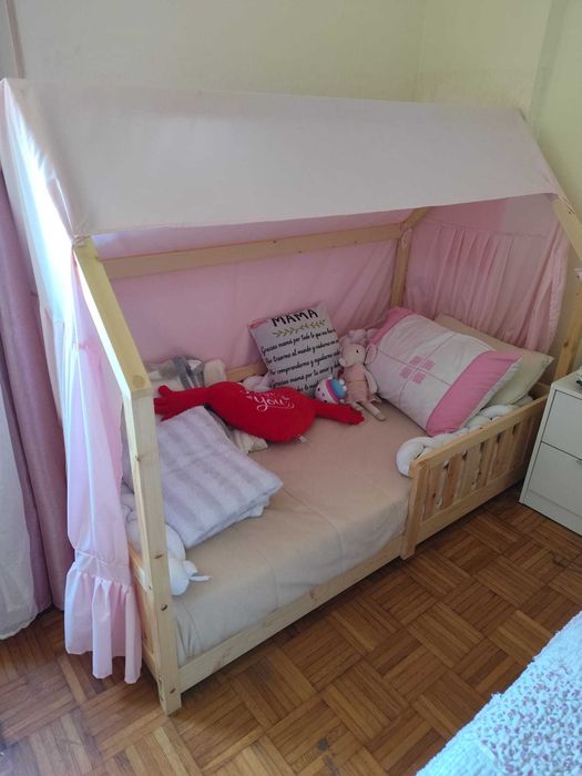 Cama Montessori 160*80 como nova colchão incluído