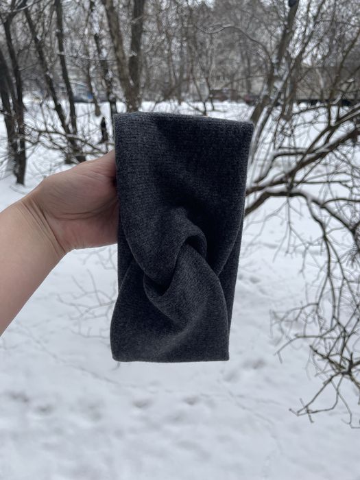 Повʼязка на голову жіноча тепла, жіноча повязка ангора, ангора рубчик