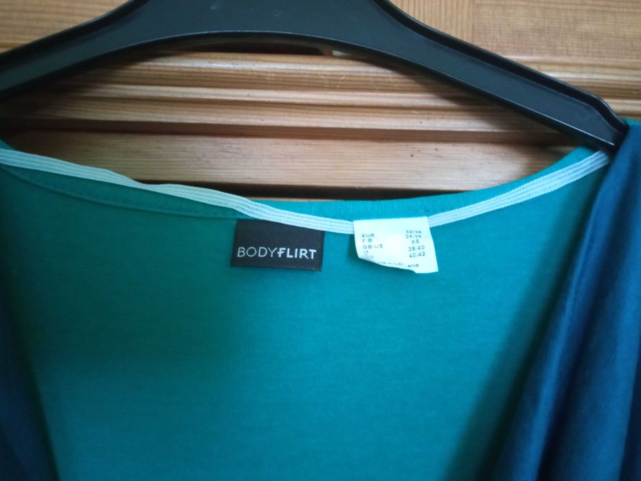 tunika zielona dwukolorowa