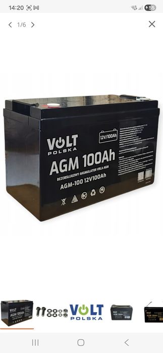 Zestaw fotowoltaiczny panel 160W/20A przetwornica/ akumulator agm 100