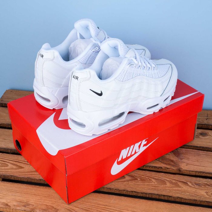 (1956) Акція! Кросівки Nike Air Max 95 повністю білі (37-41) найк найки