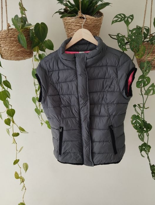 Wiosenny, szary pikowany bezrękawnik, z kieszeniami r .40 Mango Sport