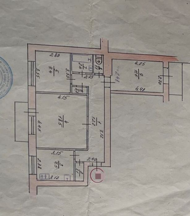Продаж 3к чешка ,район лікарні ,2 поверх