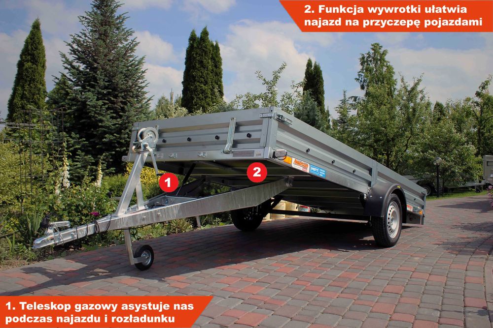 Duża Przyczepka N7-350 CT GN164 345x150 na skuter śnieżny, quady