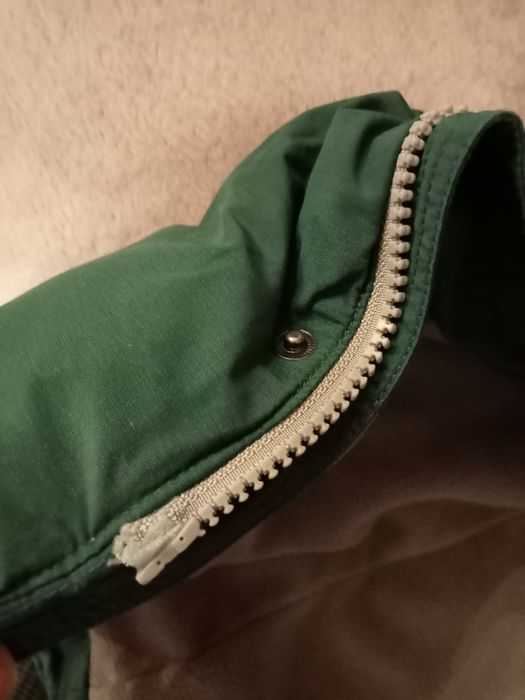 Długa gruba kurtka puchowa z kapturem dla chłopca 152 cm