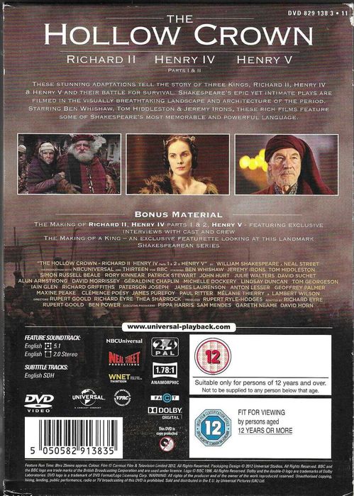 The Hollow Crown: Series 1 (4 DVD) (edição inglesa)