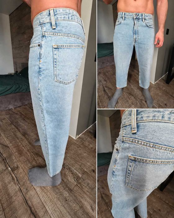Чоловічі джинси ZARA  бегі вкорочені 32р
