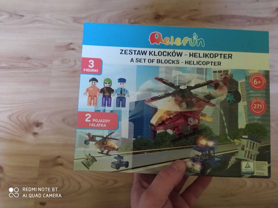 Nowe Zestaw Klocków Delefun Helicopter.