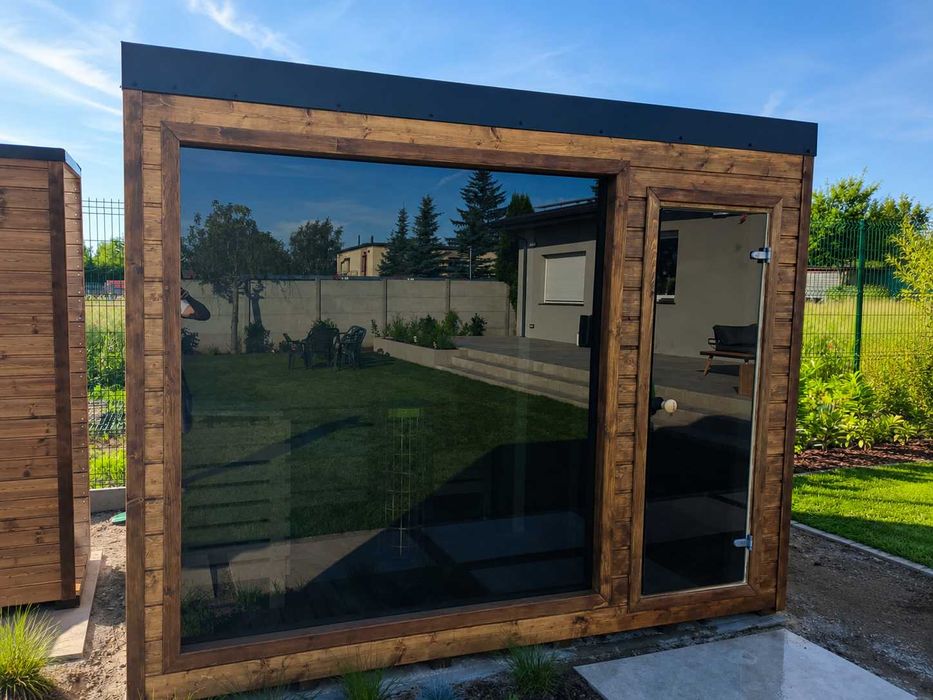 Sauna Ogrodowa Olaya 5 3,2x2,3m Witryna + Piec + Ocieplona