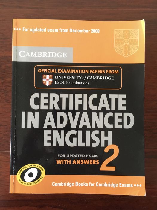 Livro Cambridge Advanced Certificate 2