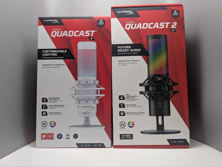 Мікрофон для ПК/для стрімінгу, подкастів HyperX QuadCast 2S студія