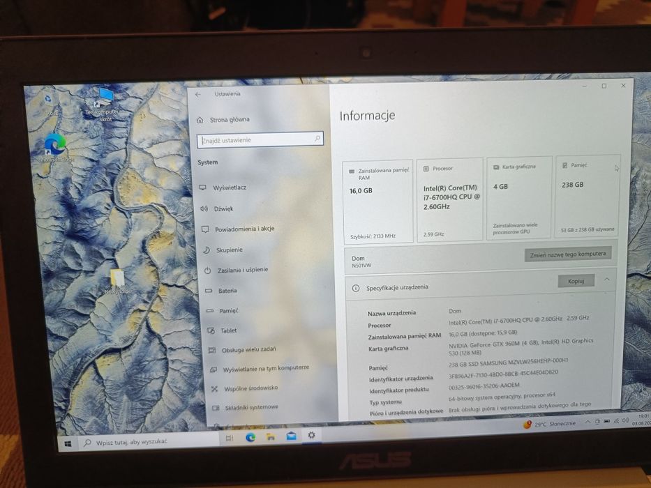 Laptop Asus UX501V i7 16GB GTX960 UltraHD