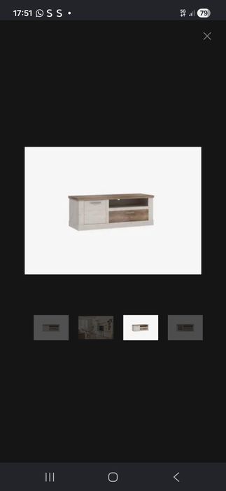 Movel TV sala madeira/Branco Conforama