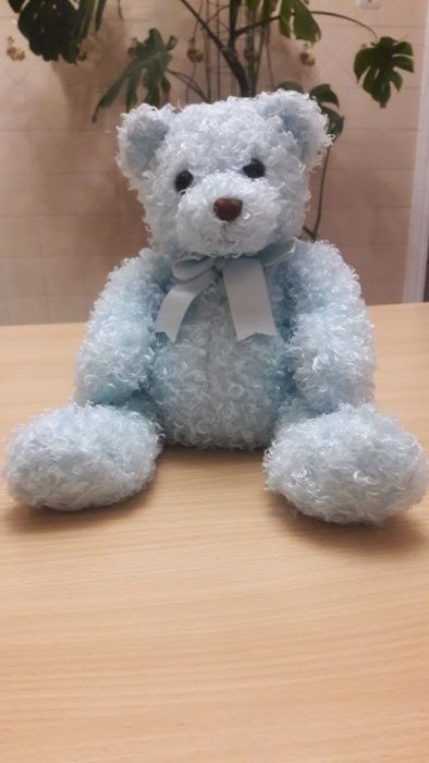 Мишка мягкий синий