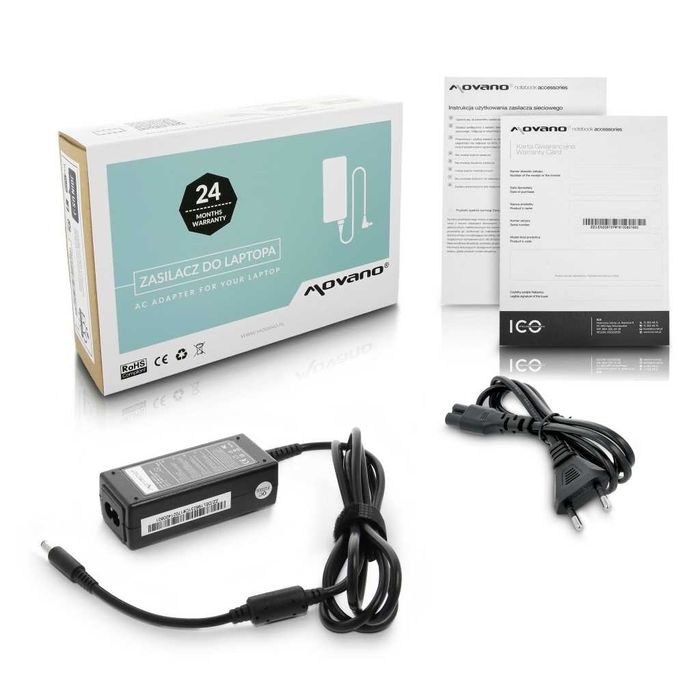 Zasilacz Ładowarka Movano 19.5v 2.31a 4.5x3.0 pin 45W do Dell Latitude