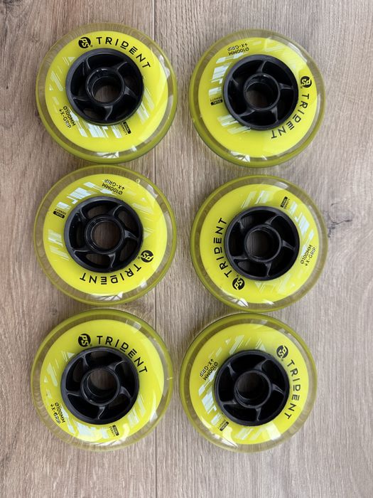 Kółka do rolek Powerslide Trident 100mm DD X-GRIP - 6 szt.