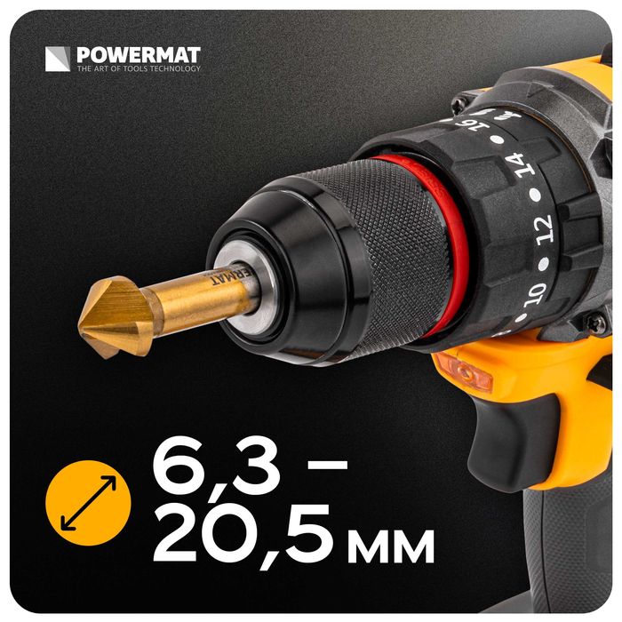 pogłębiacze stożkowe do metalu hss zestaw 6 szt PM-ZPM-6T