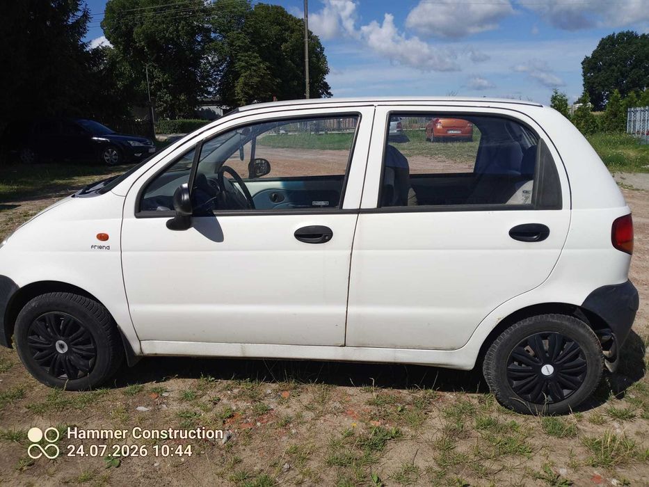 Daewoo Matiz, 92tyś. km, biały, pięciodrzwiowy sprawny 2001