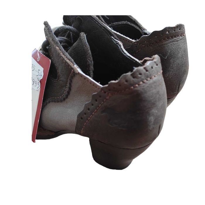 Nowe Damskie Skórzane Buty Mustang Botki Na Grubym Słupku Size 37