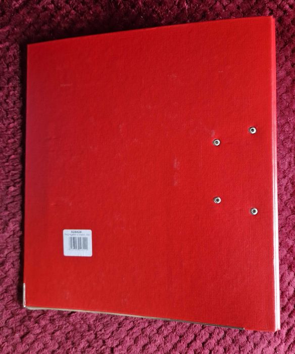 Segregator na dokumenty i koszulki, szeroki czerwony, grzbiet 8 cm