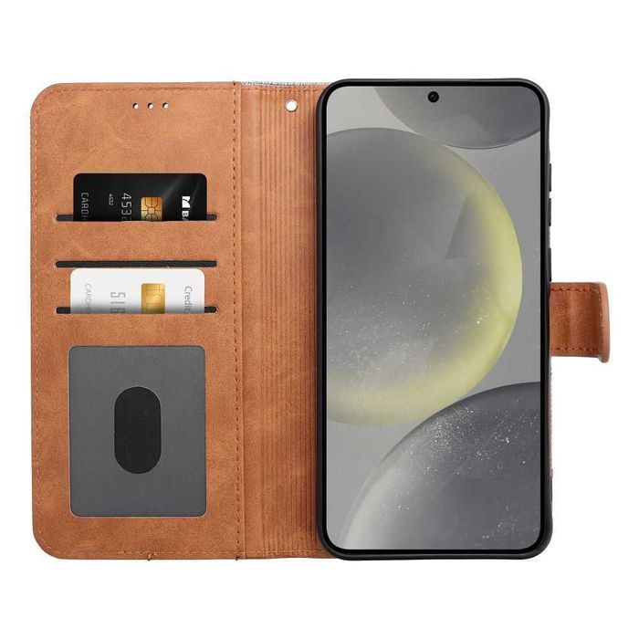 Etui Kabura Book Szara do Samsung Galaxy A15 4G / A15 5G + Szkło Hartowane
