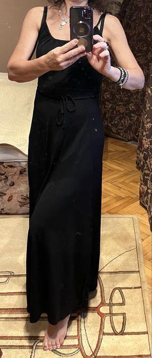 Czarna letnia sukienka maxi