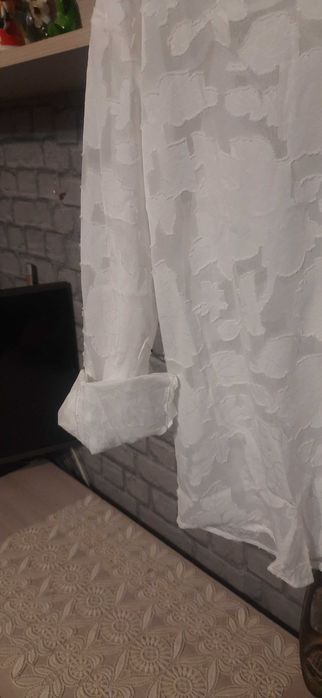 Biala koszulowa bluzka XL