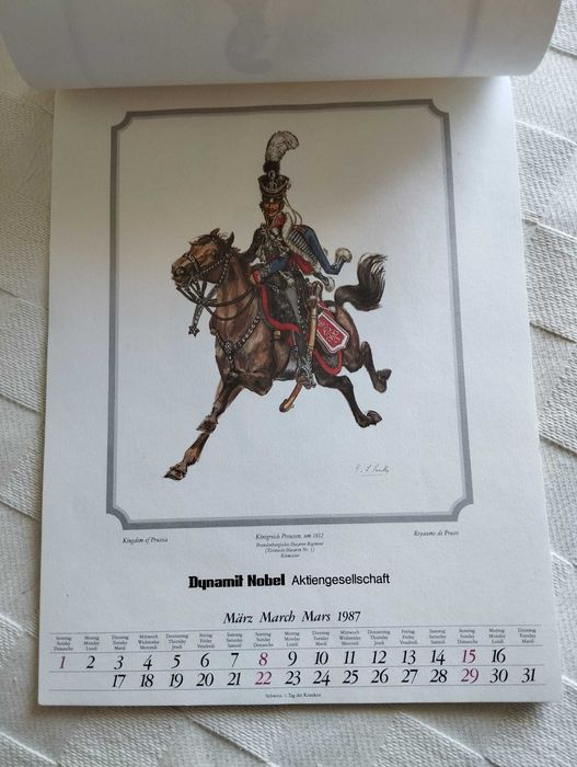 Calendário 1987 Cavaleiros Britânicos - A3
