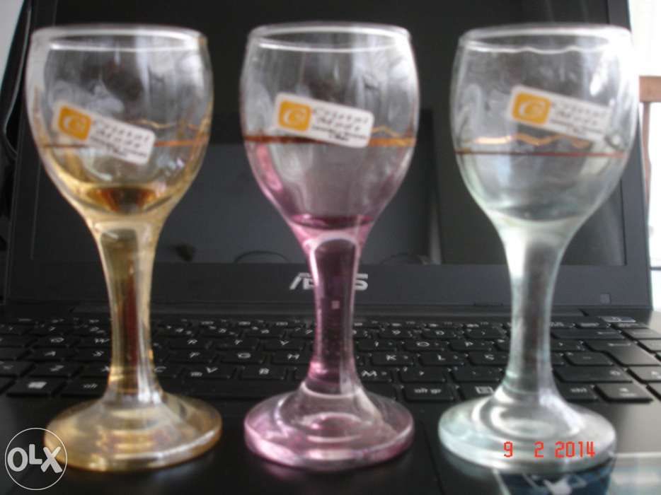 6 Cálices vinho do Porto - Cristal Mode.Várias cores.