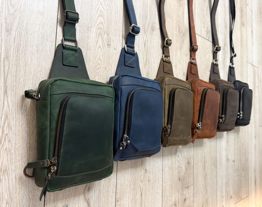 Сумка чоловіча шкіряна слінг SULLIVAN sms23(28) чорна