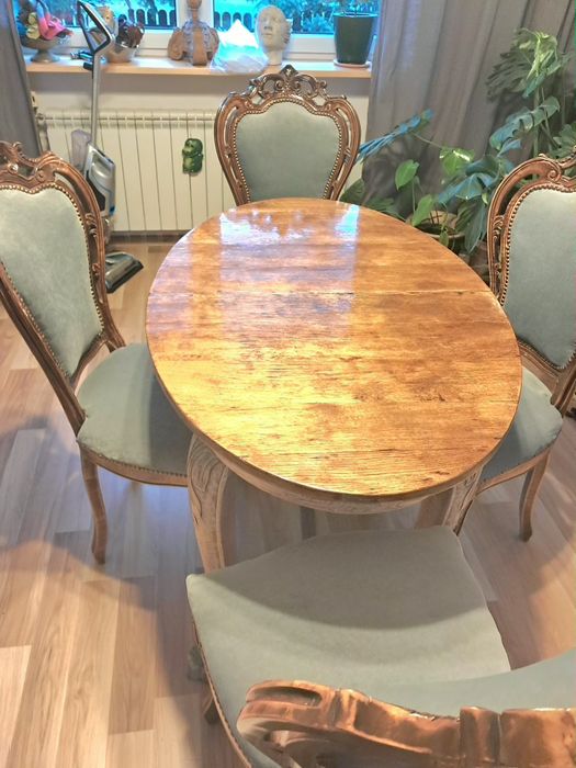 Komplet mebli dębowy Neorokoko antyk