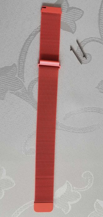 Pasek do zegarka | Pasek do smart watcha | 22 mm | Pomarańczowy siatkowany |