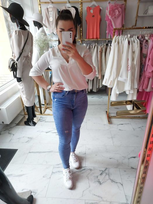 biała koszula stradivarius 36 s