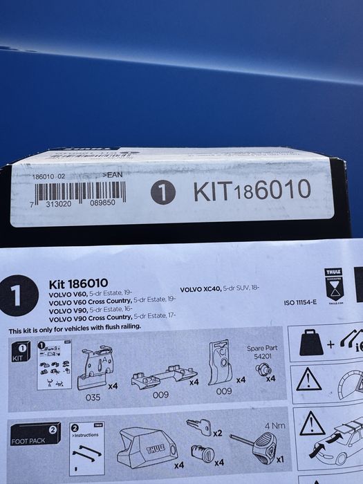 Adaptadores barras Thule KIT 186010 Volvo