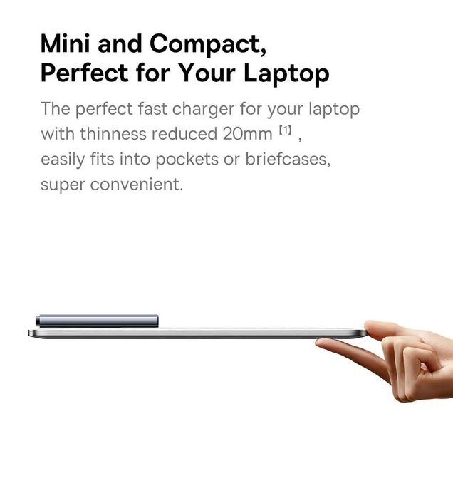 Зарядний пристрій BASEUS 65W GaN5 Pro Ultra-Slim C+U (CCGAN65S5-OE)