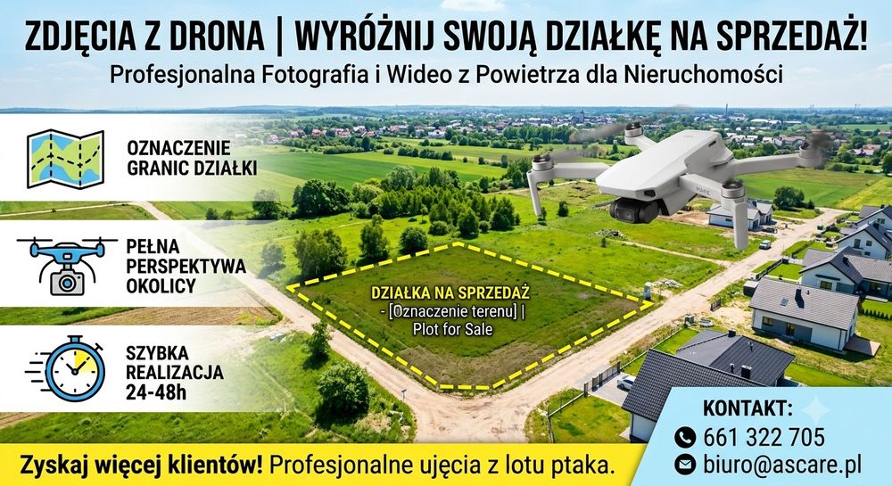 Usługi zdjęcia z drona działek nieruchomości